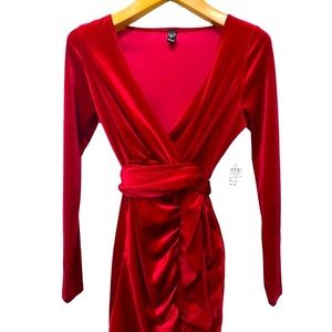 NWT 🏷️ | Windsor Red Luxe Velvet Dress | Size M | Women’s Mini Dresses